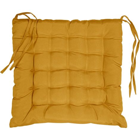 Galette de Chaise Matelassée "Essentiel" 40x40cm Ocre