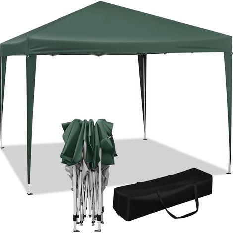 WOLTU Pabellón de Jardín Cenador Plegable Pérgola Cuadrada con Diseño Pop Up Carpa con Cubierta Tela Oxford Hecho de Tubos Metales 3x3 m Altura Ajustable para Camping y Playa (1/5)