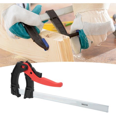Serre-joints à cliquet réglables en F pour le travail du bois, clips de fixation, accessoire de menuiserie pour le bricolage (1/5)