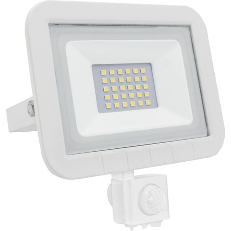 Proyector led con sensor blanco matel 20w