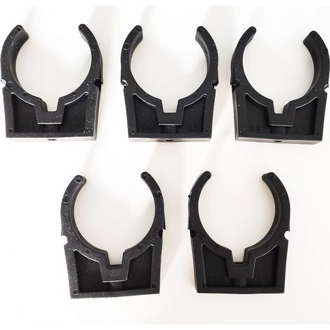 Colliers PVC de fixation à clip pince ouverte PVC 63mm (Lot de 5)