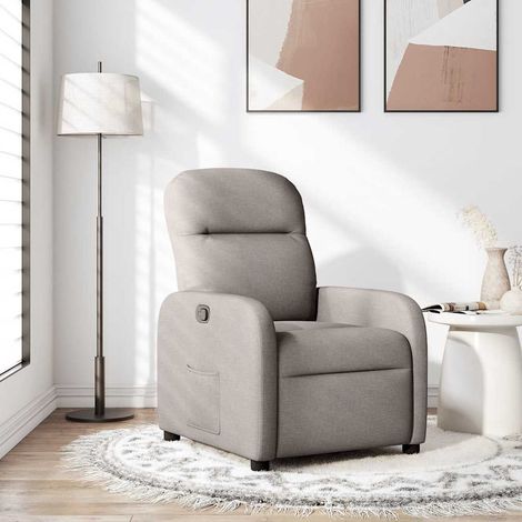 Fauteuil inclinable Taupe Tissu vidaXL (1/5)