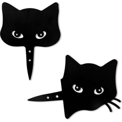 Voyeuristisches Katzen-Set, Garten-Metall-Eisen-Kunsthandwerk, Garten-Dekorations-Plugin für den Außenbereich