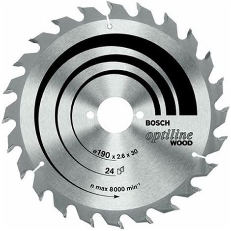 Bosch PRO Wood Circular Saw Blade 160 x 2.6 x 20 mm T24 2608640596