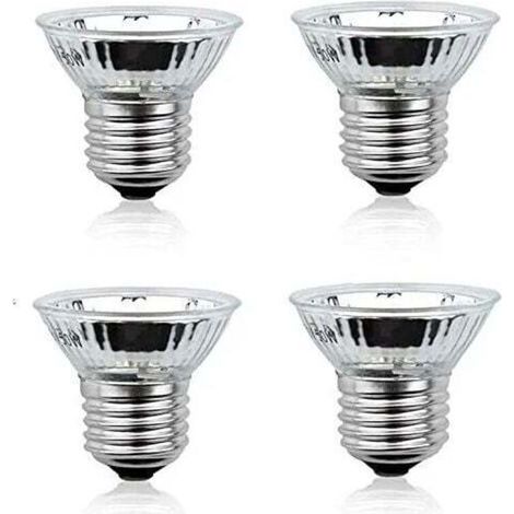 50W E27 UVA+UVB Vollspektrum-Heizlampe, dimmbar, 220-240V, Bräunungslampe für Reptilien, Amphibien, Echsen (4er-Pack, Warmweiß 2700K)