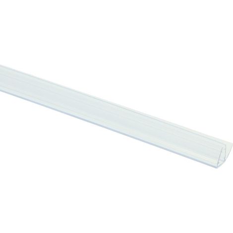 Le Sanitaire – Joint de porte de douche 2m – Joint à lèvre latéral hydrofuge – Installation sans perçage – Pour verre 6-8mm