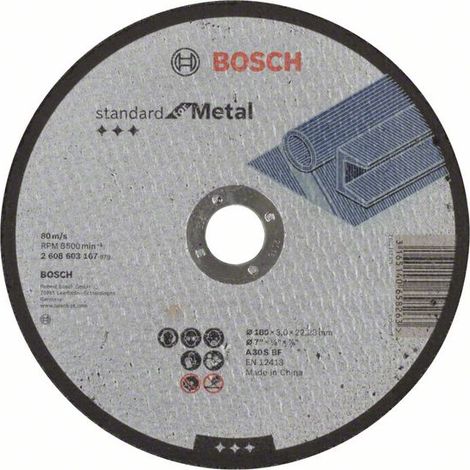 Bosch – Disque à tronçonner 180 mm pour meuleuse – Acier – Alésage 22,23 mm – Longlife PRO – Coupe nette sans éclat