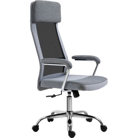Vinsetto Sedia da Ufficio Ergonomica Girevole, Dondolamento e Altezza Regolabile (1/5)