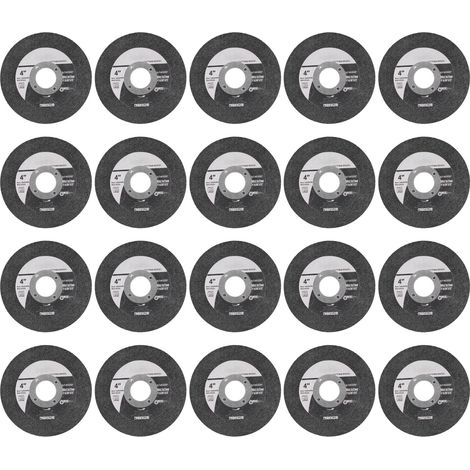 20 disques abrasifs en carbure de silicium, meules de polissage et coupe pour verre, fibre de verre, acier inoxydable, Ø100mm, alésage 22mm (1/5)