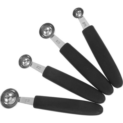4-teiliges Set Eiskugelportionierer aus Edelstahl (1/5)