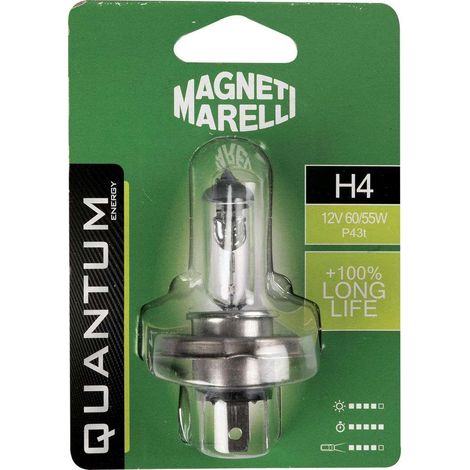 Magneti Marelli H4 lampadina singola auto long life 12V 60/55W attacco P43t (1/3)