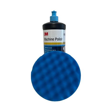 3M 9376 POLISH ABRASIVO ANTIALONI 1 lt + 3M 50388 TAMPONE IN SPUGNA ONDULATA BLU PER POLISH 1 PEZZO
