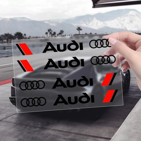 (Noir - 4 pièces) 4 autocollants pour poignées de porte de voiture, en vinyle, compatibles avec Audi A6 Q7 A7 S3 A8 A3 RS5 A1 A5 A4 B8 Q5 Q3 TT Q2L (1/4)