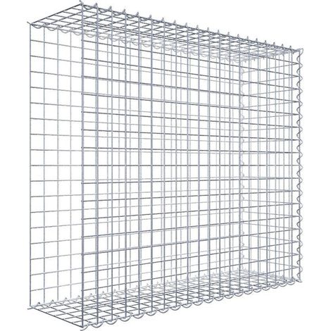 Gabiondeco - Gabion - Element de prolongation en longueur 100 cm x 90 cm x 30 cm (L x H x P). maille 5 x 5 cm. Spirale. Avert.: il manque une grille - Made in Germany (1/5)