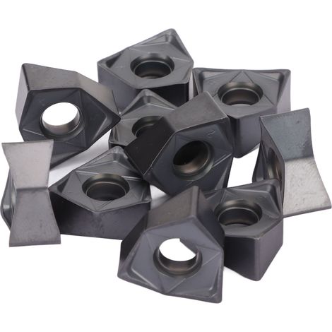 10 Wendeschneidplatten aus schwarz beschichtetem Hartmetall, CNC-Schneidwerkzeuge zum Drehen und Fräsen, 10er-Packung (1/5)