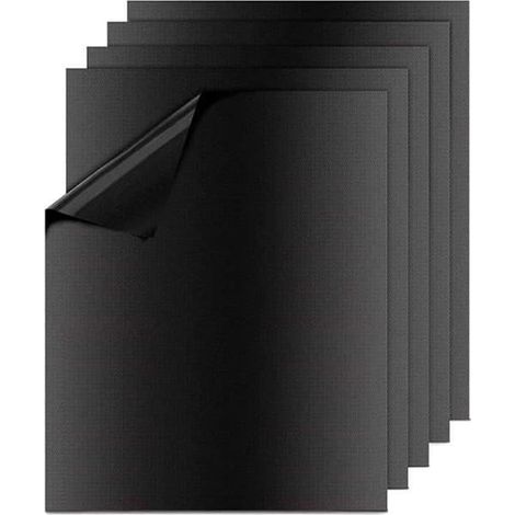 Tapis de cuisson pour barbecue BETOY, lot de 5 tapis en papier cuisson antiadhésifs, réutilisables, 258 (1/4)