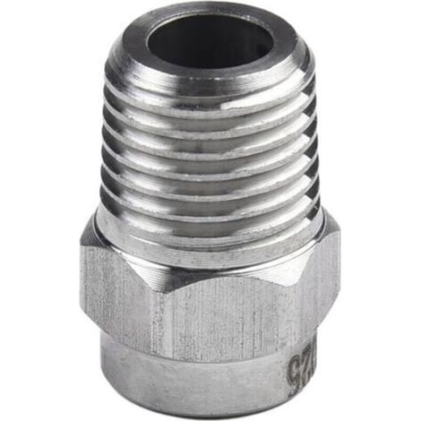 Pressure washer replacement nozzle designed for water broom and undercarriage cleaner with stainless steel construction and 4000 PSI (25°) rating (1/5)