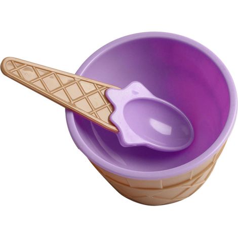 Bol À Glace Enfant - Bol Dessert Réutilisable En PP - Pour Enfants Et Couples - Diamètre 9,8 cm Hauteur 7 cm - Violet - 1 Pièce (1/3)