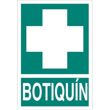 Señal de evacuación Botiquín de primeros auxilios                                                   Pegatina Adhesiva       148X105 (1/3)