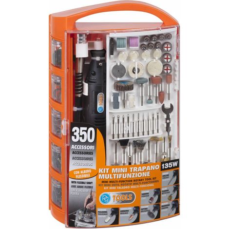 Minitrapano 350 Accessori Con Albero Flessibile Mini Smerigliatrice Multifunzion
