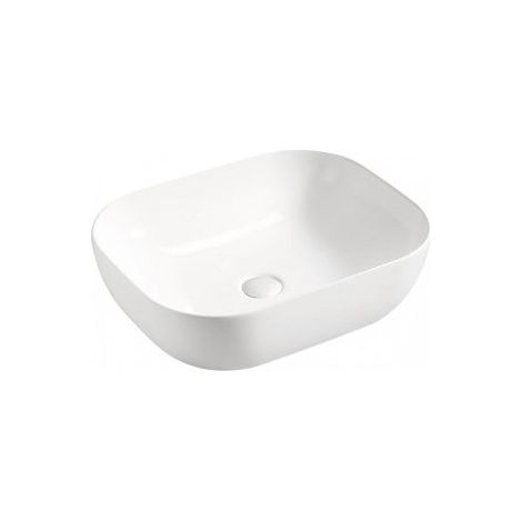 Vasque à poser en céramique - Blanc - L 50 x P 40 x H 15 cm - Livraison gratuite (1/3)