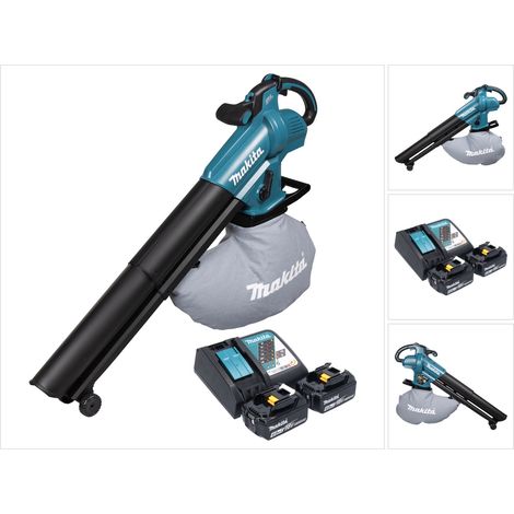Makita DUB 187 RM2 Soffiatore e aspiratore di foglie a batteria 18 V Brushless + 2x batteria 4,0 Ah + caricabatterie