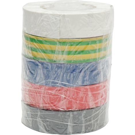 Set di 5 nastri isolanti multicolori 18mmx20m PVC Breckner Germany (1/5)
