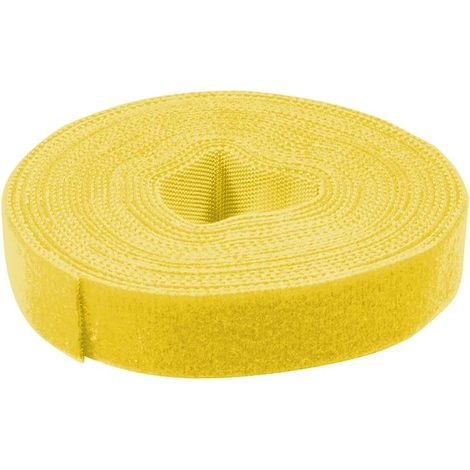 Fascetta in velcro per organizzare i cavi Logilink, 16 mm, 4 m, colore giallo. (1/5)