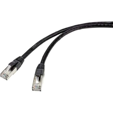 RF-4538210 RJ45 Câble réseau, câble patch CAT 6a S/FTP 50.00 m noir adapté pour une utilisation extérieure 1 pc(s) A809732 (1/4)