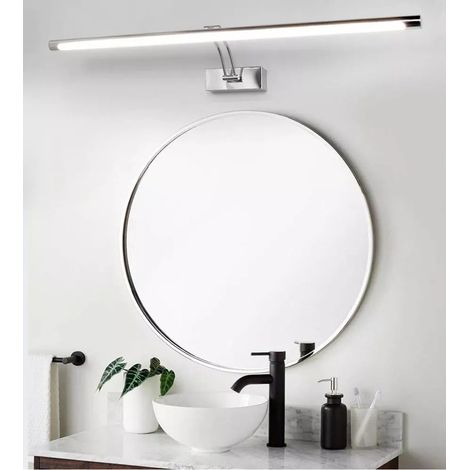 Lampada Led Da Specchio 3 Tonalità Luce Bianca Calda Naturale 15 W Acciaio F21 (1/4)