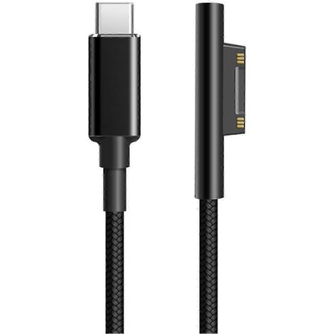 Câble de charge magnétique haute vitesse PD 65 W 15 V 4 A pour ordinateur portable, compatible Microsoft Surface Pro 3/4.