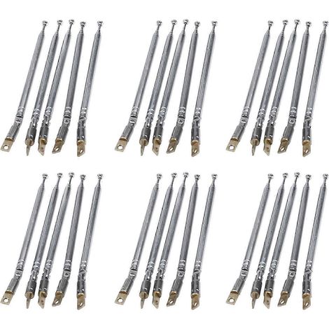 30 antennes radio AM/FM télescopiques en 5 sections, 32 cm de longueur, 180° (1/5)