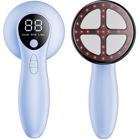 Masseur Anti Cellulite Appareil Massage Minceur, 4 Têtes Pour La Taille, Ventre, Fesses, Bras, Unisexe, Lifte, Resserre et Masse la Peau (Bleu) (1/5)