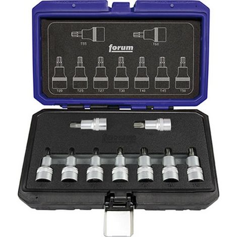 Composizione Di Cacciaviti 1/2 '' Per Torx® Madrevite 9 Parti Contenuto: T 20 T 25 T 27 T 30 T 40 T 45 T 50 T 55 T 60