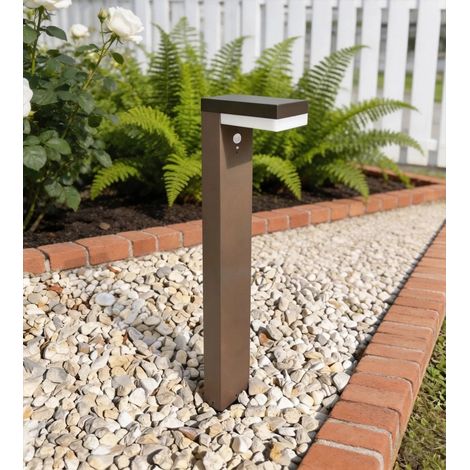 Borne Led Solaire VENUS marron - Détecteur de mouvements - 3