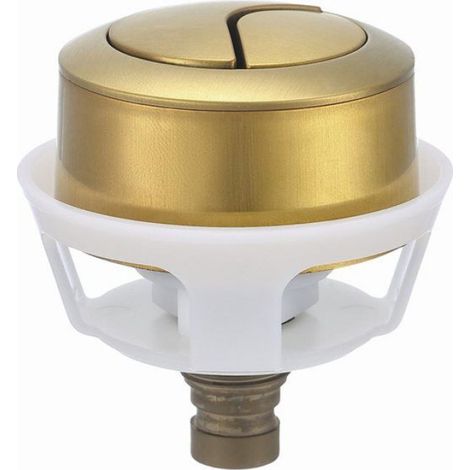 1 Bouton de remplacement, laiton brossé, pour chasse d'eau double à câble 50, salle de bain (1/5)