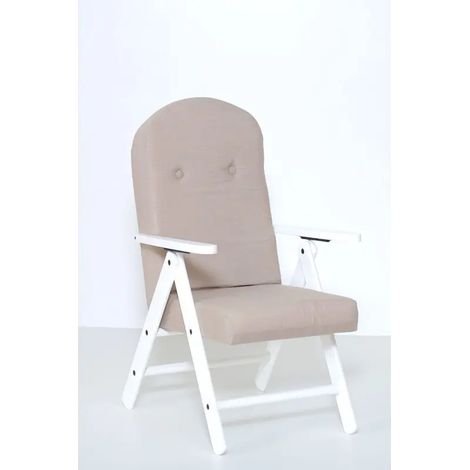 Relaxsessel Amalfi tortora aus Buchenholz, 147 x 65 x 16 cm