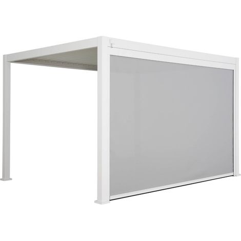 sweeek - Pergola mit Lamellendach Triomphe 3x4m mit 1 Markise 4m