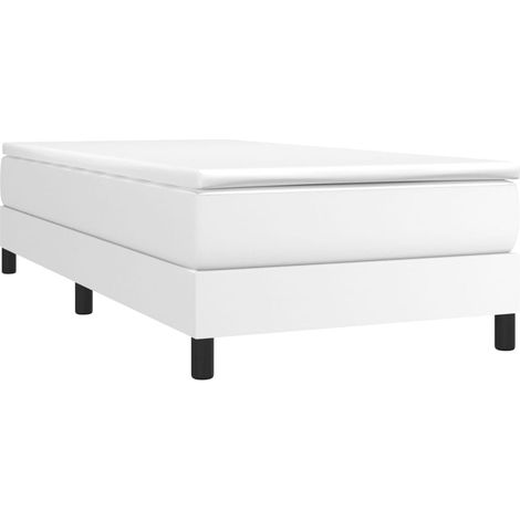 Struttura Letto a Rete a Molle Bianco 80x200 cm in Similpelle vidaXL