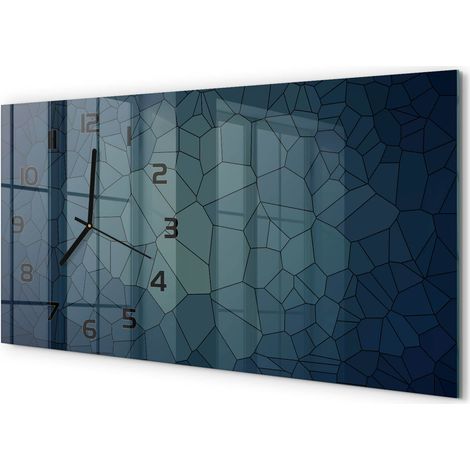 Horloge Murale Panoramique 60x30 cm en Verre Trempé Silencieuse Design Moderne Arrière-plan abstrait (1/5)