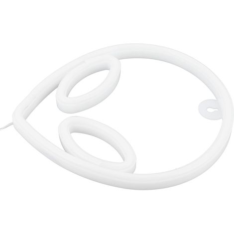 Lampe Néon LED Forme Alien, Enseigne Murale pour Chambre Enfant, Déco Anniversaire Fête, Bleu (1/5)