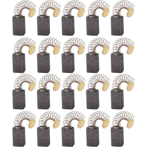 SJLERST 20x Balai en charbon, charbon moteur, 5mm x 8mm x 12mm pour outils électriques comme ponceuse d'angle, ponceuse orbitale