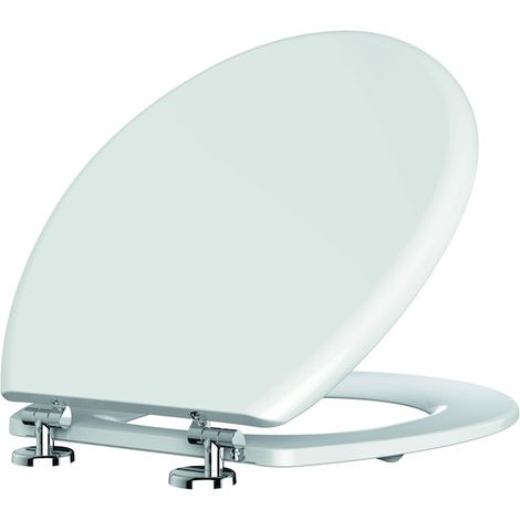 Siamp – Abattant WC double en bois blanc – Fixation rapide – Garantie 5 ans – Pour toilettes modernes (1/5)
