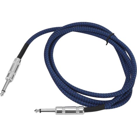 Câble de guitare 6,35 mm (1/4 pouce) avec blindage tressé et réduction du bruit, pour amplificateur de guitare électrique, longueur 1,8 m (5,9 pieds). (1/5)