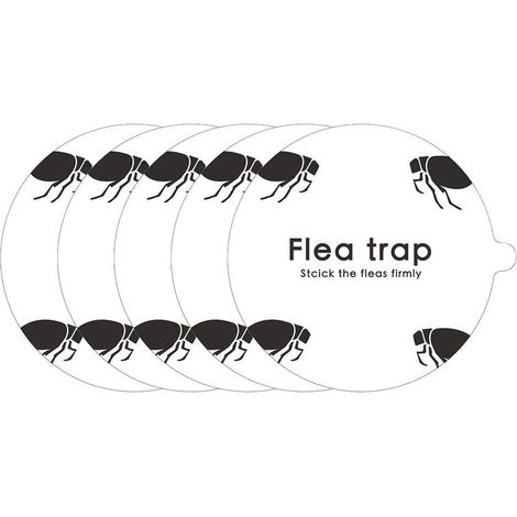 5 Pièges à Puces Adhésifs Ronds - Recharge pour Trappe Anti-Puces en Dôme, Maison et Chambre (1/5)