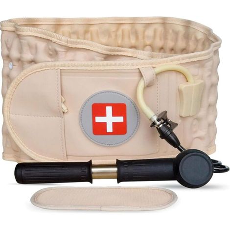 Ceinture Dorsale De Décompression - Ceinture De Soutien Lombaire Pour Les Hommes Et Les Femmes, Dispositif De Traction Dorsale Adapté (Beige)
