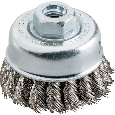 Brosse boisseau 65x0,35 mm/ 5/8", fil en acier inoxydable, torsadé, inoxydable, épaisseur de fil 0,35 mm metabo (1/2)
