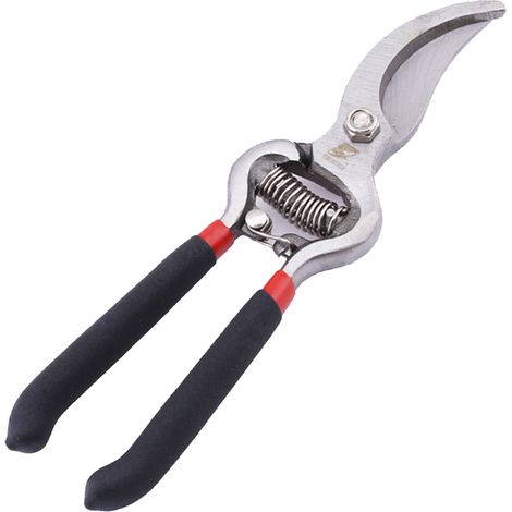Secateurs De Taille - Lame En Acier Au Carbone - Poignées Ergonomiques Antidérapantes - Pour Arbres Fleurs Et Haies - 1 Pièce (1/5)
