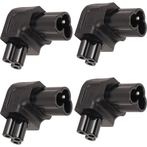 Stück IEC320 C6 auf C5 Netzadapter, 90°-Winkelstecker für Server, USV, PDU, Direktstecker (1/5)
