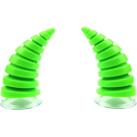 Klaxon de casque de moto, autocollant décoratif pour casque de vélo électrique, klaxon de casque vert (1/5)